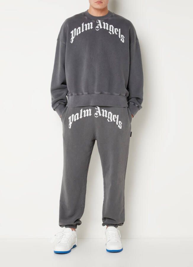 Palm Angels Sweatshirt met logo , Grijs, Heren online kopen