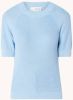 Selected Femme Tops Elinna Shortsleeve Knit Top B Coll Blauw online kopen