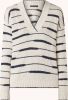 Expresso Grofgebreide pullover in linnenblend met streepprint online kopen