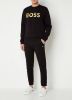 Hugo Boss Ontspannen fit sweatshirt in katoenmix met contrasterend logo 50482898 , Zwart, Heren online kopen