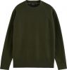 Scotch and Soda Truien Structure knitted raglan sleeve pullover contains Wool Groen online kopen