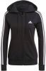 Adidas Essentials French Terry 3 Stripes Full Zip hooded sweatshirt , Zwart, Dames online kopen