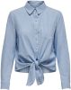 Only Olecey LS Stripe Knot DNM Shirt Cloud Dancer/MEDIUM Blue | Freewear Blauw , Blauw, Dames online kopen