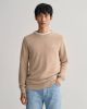 Gant Piqué Sweater met Ronde Hals Dry Sand Heren online kopen