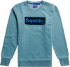 Superdry sweater workwear blauw Heren online kopen