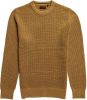 Superdry gebreide trui met textuur 6jp washed turmeric tan online kopen