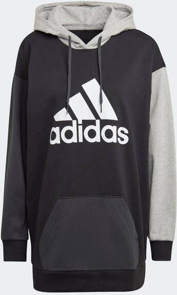 Adidas essentials colorblock logo oversized trui zwart/grijs dames heren online kopen