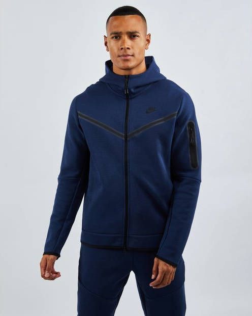 Nike Tech Fleece Hoodie Full Zip Windrunner Donkerblauw Zwart online kopen