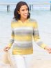 Gestreepte pullover in geel/grijs gestreept van heine online kopen