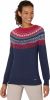 Noorse trui in nachtblauw/kers gedessineerd van heine online kopen