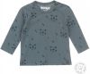 Dirkje baby longsleeve met biologisch katoen grijsgroen/donkerblauw online kopen