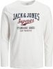 Jack & jones T Shirt Lange Mouw Jack &amp, Jones JJELOGO TEE LS O NECK online kopen