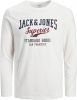 Jack & jones T Shirt Lange Mouw Jack &amp, Jones JJELOGO TEE LS O NECK online kopen