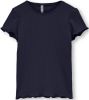 Only ! Meisjes Shirt Lange Mouw -- Donkerblauw katoen met elasthan/viscose online kopen