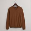 Gant Pullover beige superfine lambswool v neck 86212/227 online kopen