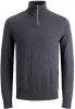 Jack & jones Black Jack Jones JJeemil Breid Half Zip Noos Knit , Zwart, Heren online kopen