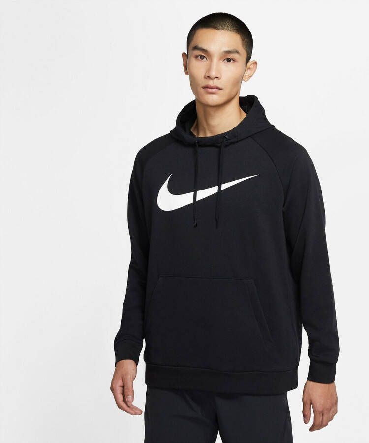 Nike Dri FIT Trainingshoodie voor heren Black/White Heren online kopen