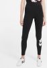 Nike Sportswear Essential Legging met hoge taille en graphic voor dames Black/White Dames online kopen