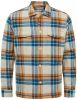 Cast Iron Camel Overshirt Long Sleeve Shirt Big Yarn Dyed Check Regular Fit online kopen