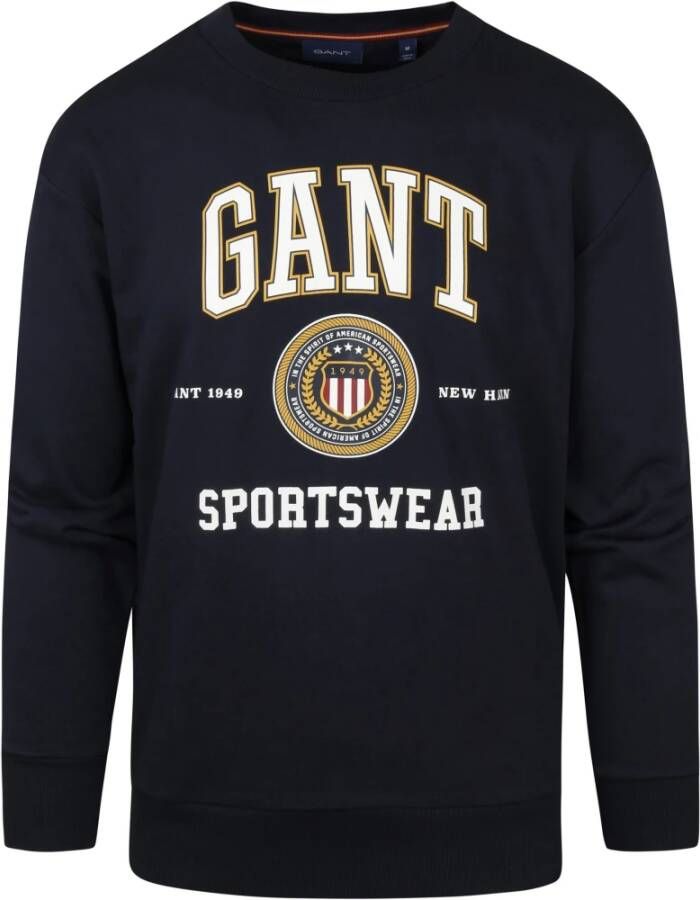 Gant Sweater O Halsavy , Blauw, Heren online kopen