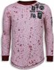 Local Fanatic Longfit Embroidery Sweater Patches Guerrilla , Roze, Heren online kopen