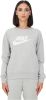 Nike Sportswear Essential Fleece sweatshirt met ronde hals voor dames Grijs online kopen