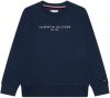 Tommy Hilfiger unisex sweater met logo donkerblauw online kopen