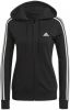 Adidas Essentials French Terry 3 Stripes Full Zip hooded sweatshirt , Zwart, Dames online kopen