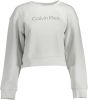 Calvin Klein Reflecterend logo bijgesneden sweatshirt , Grijs, Dames online kopen