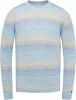 Cast Iron Lichtblauwe Trui Crewneck Cotton Slub Stripe online kopen