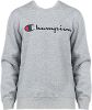Champion Organic Cotton Blend Script Logo Sweatshirt , Grijs, Heren online kopen