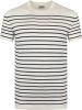 Dstrezzed Witte T shirt Crew S/s Contrast Stripe Knit online kopen
