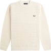 Fred Perry Grofgebreide pullover van wol met structuur online kopen