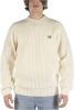 Fred Perry Grofgebreide pullover van wol met structuur online kopen