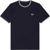 Fred Perry T shirt met logoborduring en getipte boorden online kopen