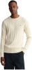 Gant Cotton Cable C Neck Cream , Wit, Heren online kopen