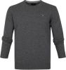 Gant Lamb Wol Sweater Melange , Grijs, Heren online kopen