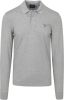 GANT Regular Fit Poloshirt lange mouw grijs, Effen online kopen