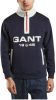 Gant Half Zip Sweatshirt with Logo , Blauw, Heren online kopen
