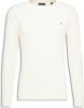 Gant Cotton Cable C Neck Cream , Wit, Heren online kopen