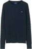 Gant Gebreide trui Stretch Cotton Cable C Neck online kopen