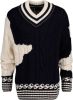 Gant V neck jumper in Intarsia , Blauw, Heren online kopen