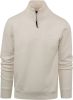 Gant Krem Waffle Texture Half Zip Genser , Beige, Heren online kopen