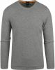 BOSS Casual slim fit basic longsleeve Tempest light/pastel grey online kopen