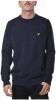 Lyle & Scott Maglione Crewneck lamswol Blend Jumper Kn921Vf.z56 , Blauw, Heren online kopen