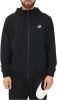 Nike Sudadera Hombre NSW Club Hoodie FZ FT , Zwart, Heren online kopen