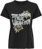 ONLY T shirt ONLLUCY met printopdruk zwart/wit/geel/roze online kopen
