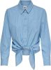 Only Olecey LS Stripe Knot DNM Shirt Cloud Dancer/MEDIUM Blue | Freewear Blauw , Blauw, Dames online kopen