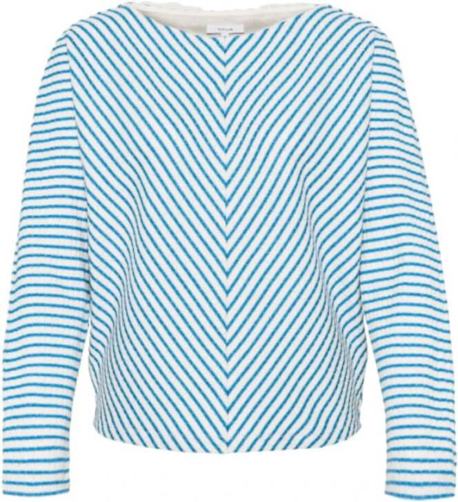 Opus Gavna fijngebreide pullover met streepprint online kopen