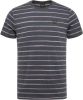 PME Legend Donkerblauwe T shirt Short Sleeve R neck Space Yd Striped Jersey online kopen